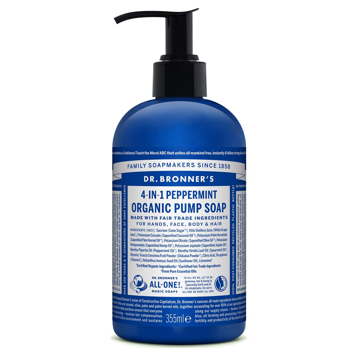 Hand Soap Dr Bronner's 4 in 1 Peppermint 355 ml-0
