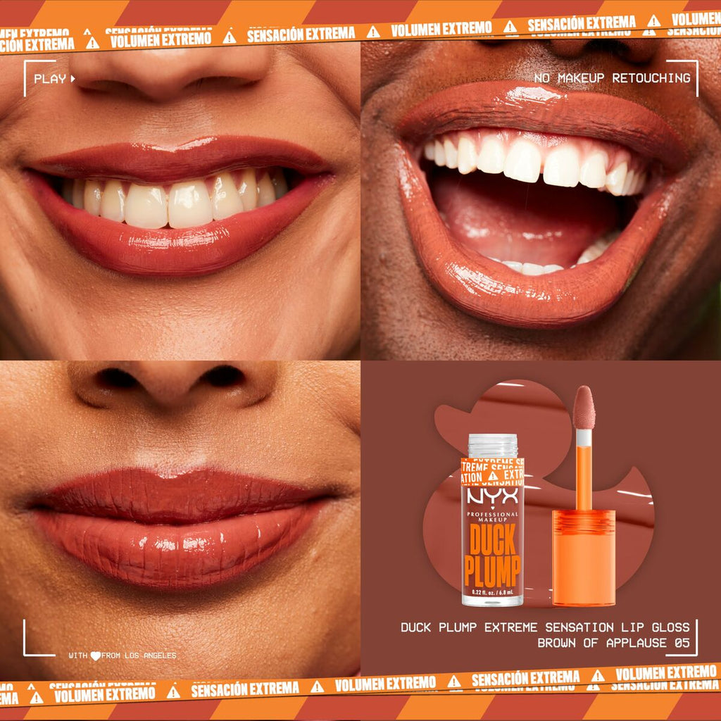 Lip-gloss NYX Duck Plump Brown of applause 6,8 ml-2