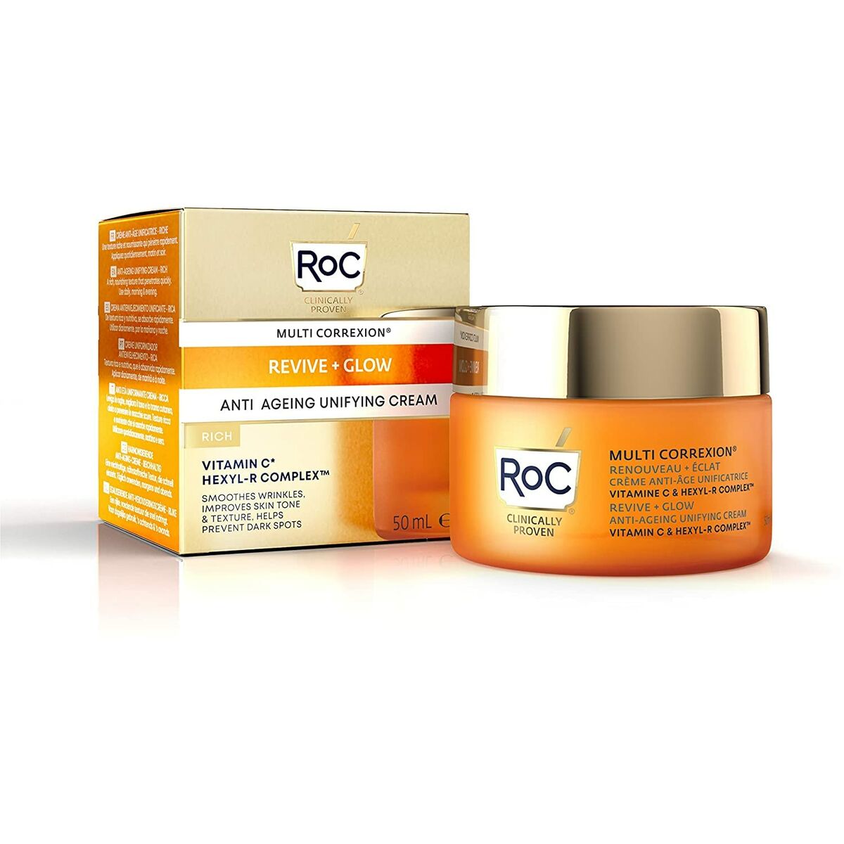 Anti-Ageing Cream Roc Multi Correxion Revive + Glow (50 ml)-0