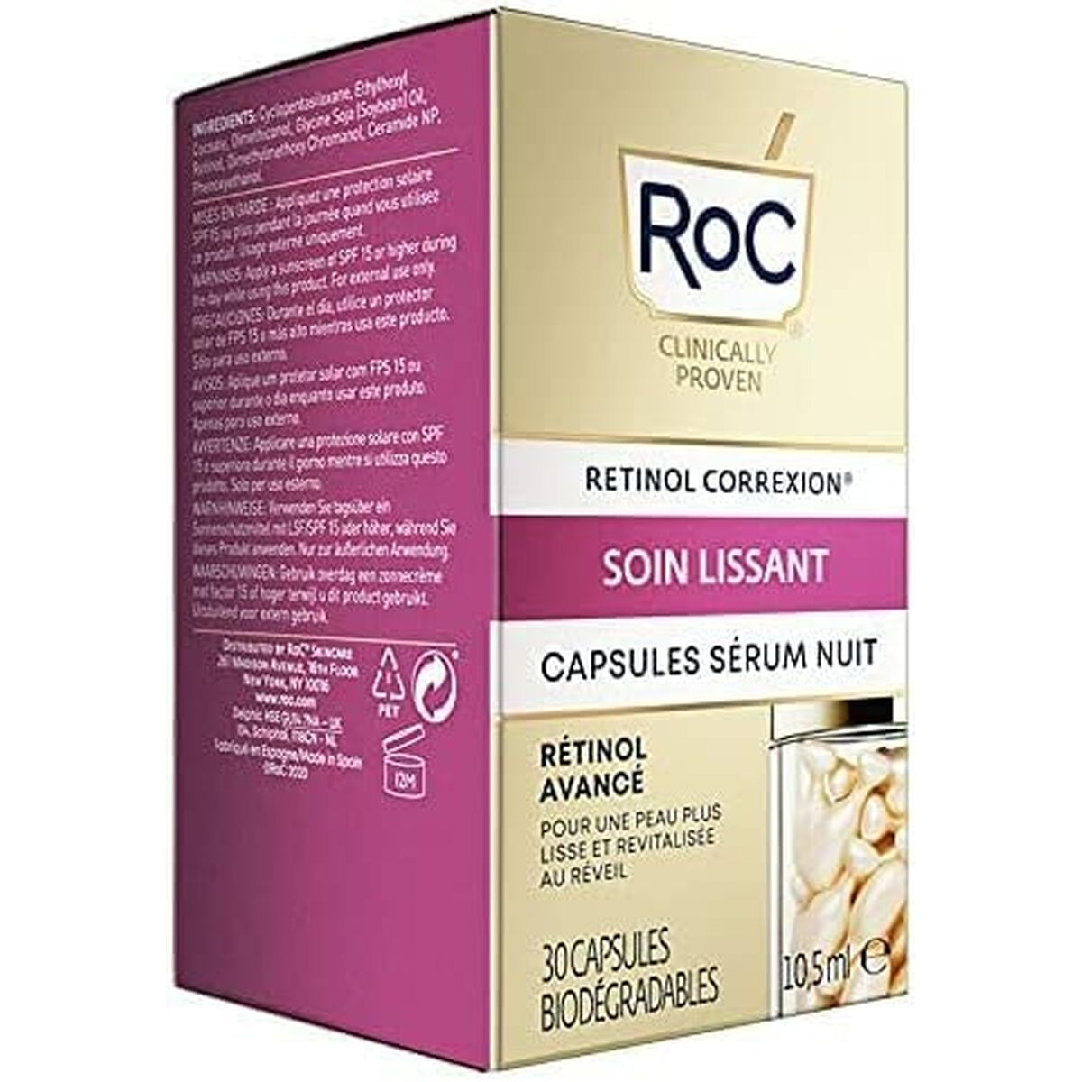 Facial Serum Roc Line Smoothing Retinol Night 30 Capsules-1