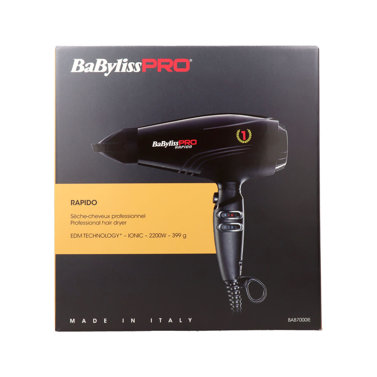 Hairdryer Babyliss BAB7000IE Black Monochrome 2200 W-0