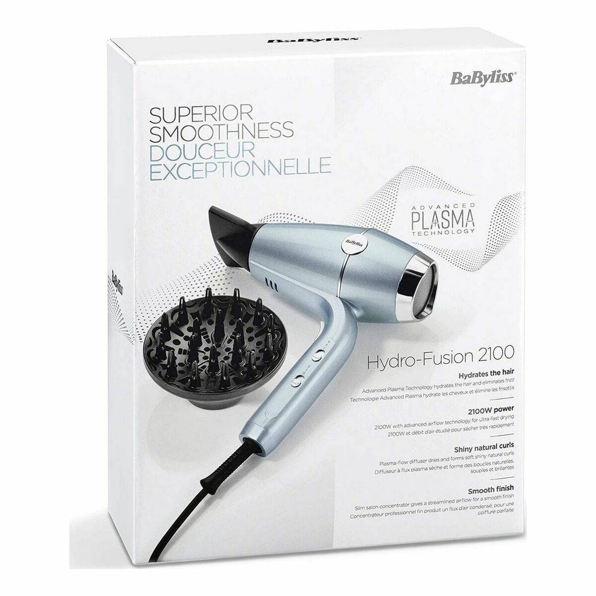 Hairdryer Babyliss Blue Metallic 2100 W-2