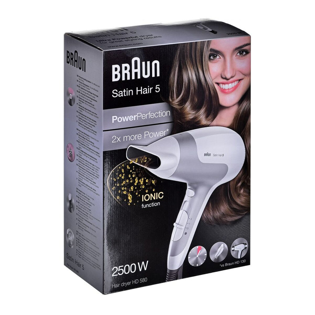 Hairdryer Braun Satin Hair 5 Power Perfection HD580 White 2500 W-1