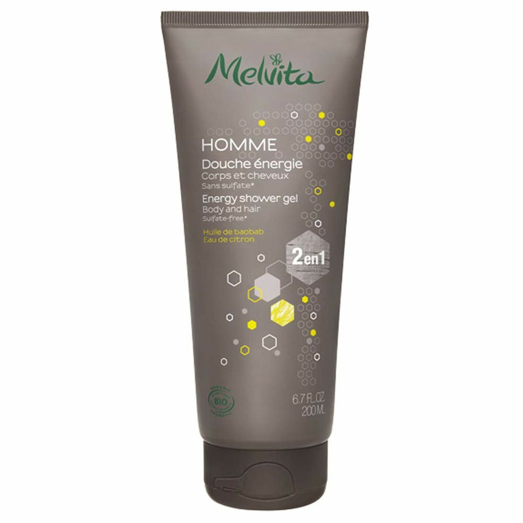 2-in-1 Gel and Shampoo Melvita MELVITA HOMME 200 ml Energizing-0