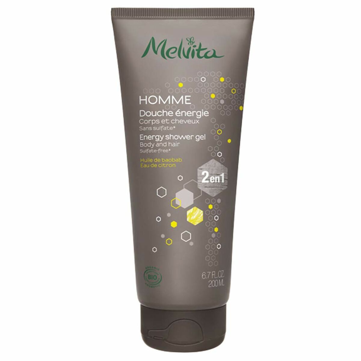 2-in-1 Gel and Shampoo Melvita MELVITA HOMME 200 ml Energizing-0