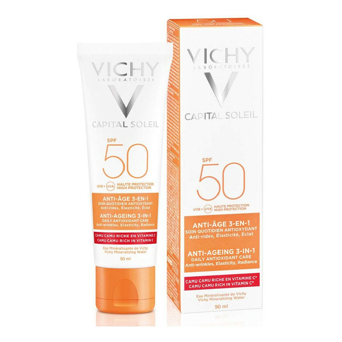 Facial Sun Cream Vichy VCH00115 Spf 50 3-in-1 Anti-ageing-0