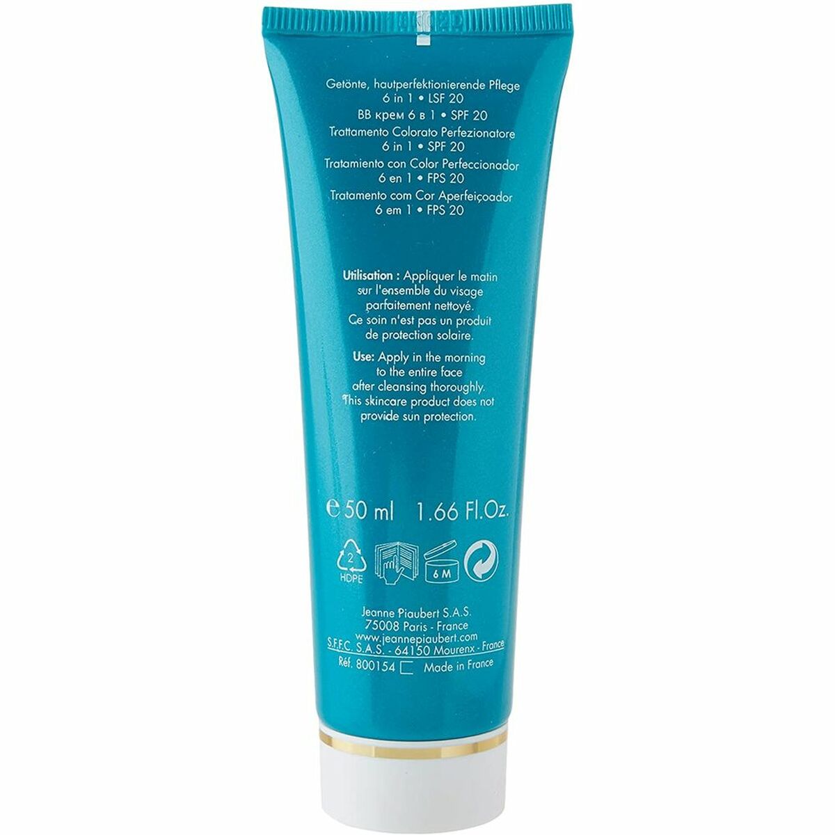 Hydrating Cream with Colour Jeanne Piaubert Hydro Active H Bb Medium Dark Spf 20 50 ml-0