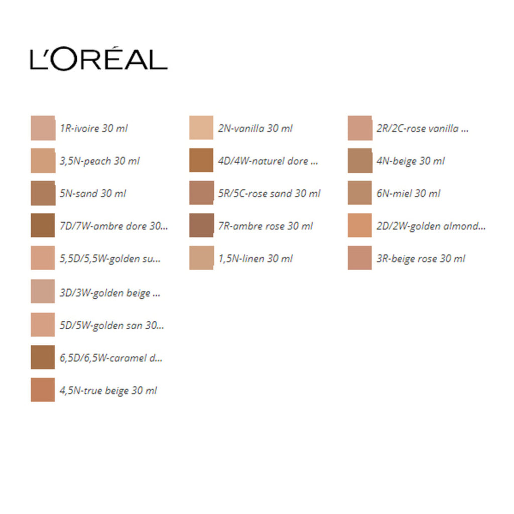 Liquid Make Up Base Accord Parfait L'Oreal Make Up (30 ml) (30 ml)-11