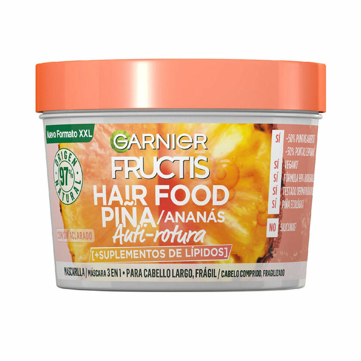Anti-hairloss Cream Garnier Fructis Hair Food Anti-Breakage Pineapple 350 ml-0