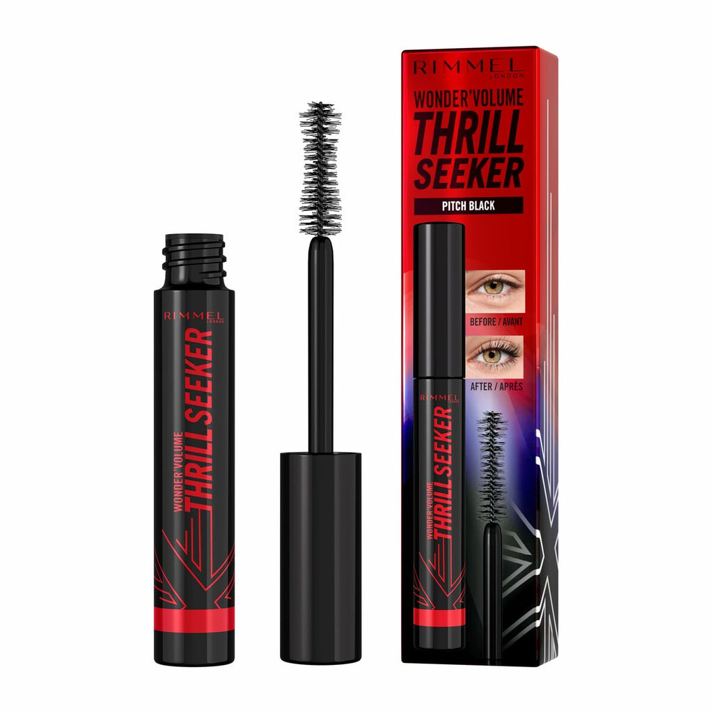 Mascara Rimmel London Volume Thrill Seeker Nº 004 Pitch Black 8 ml-2