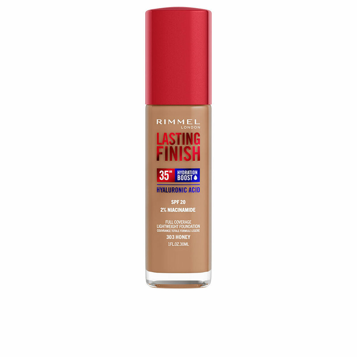 Liquid Make Up Base Rimmel London Lasting Finish Nº 303 Honey Spf 20 30 ml-0