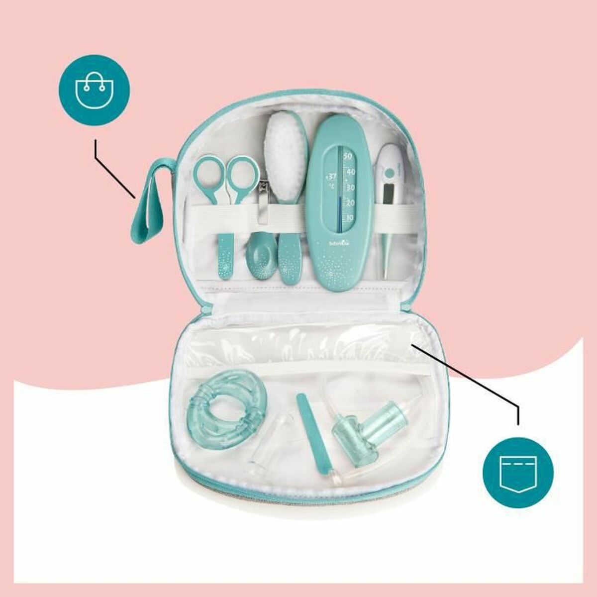 Hygiene set Babymoov Blue Grey-1
