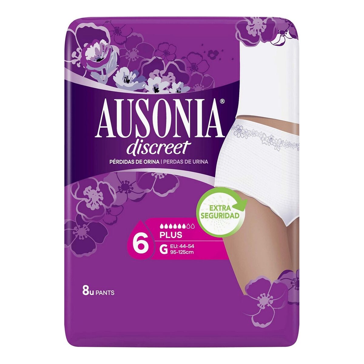 Incontinence Sanitary Pad Ausonia Discreet Large (8 uds)-0