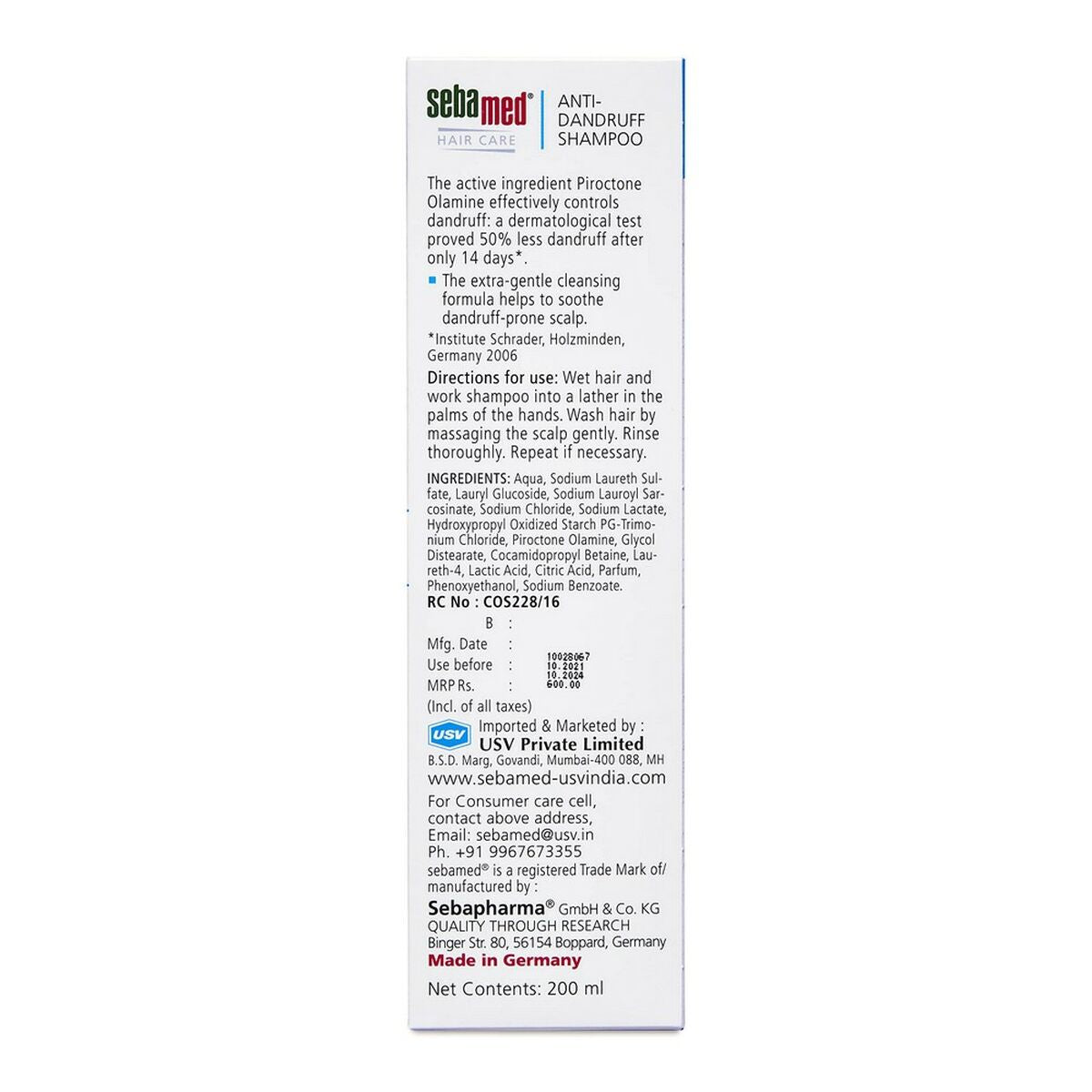 Anti-dandruff Shampoo Sebamed (200 ml)-2
