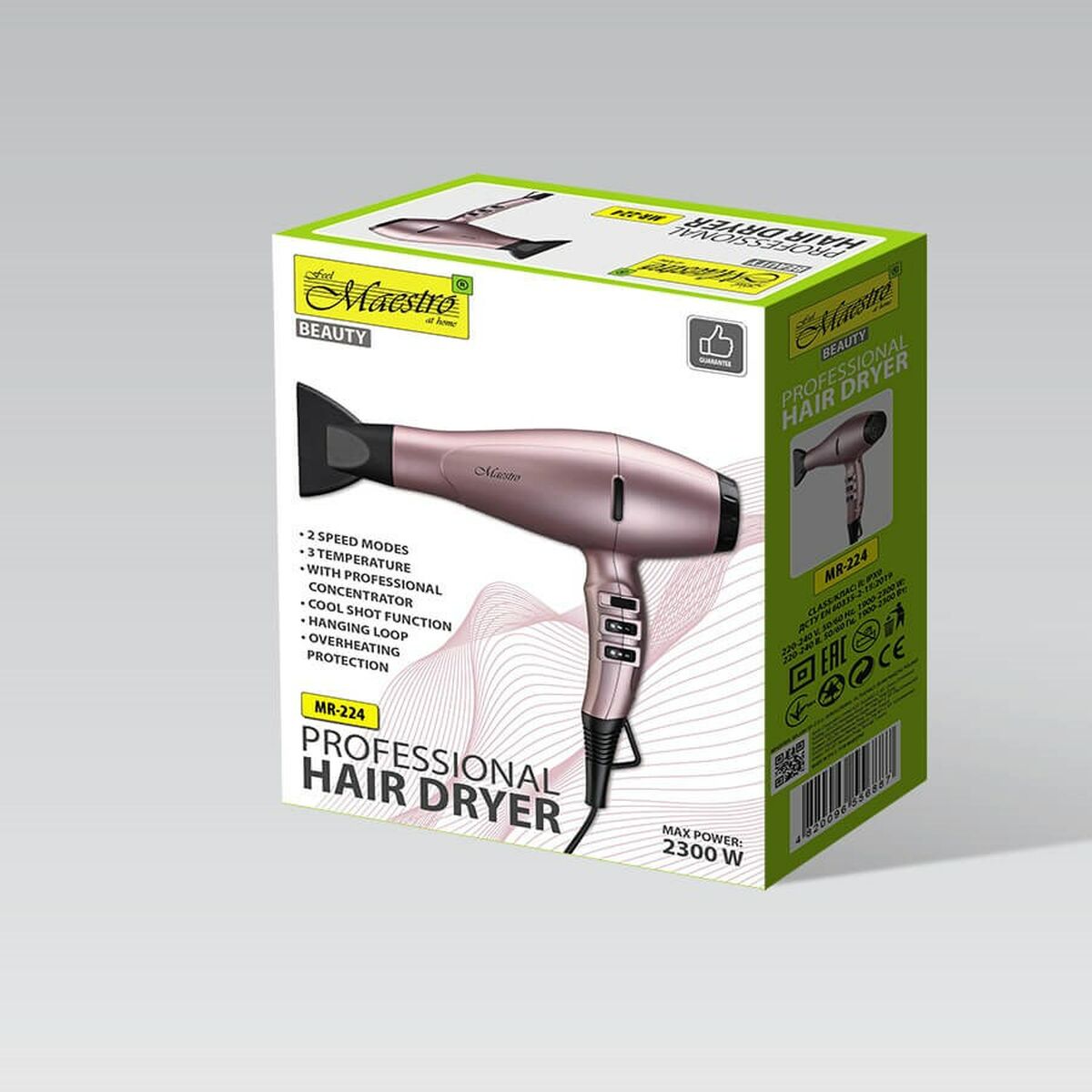 Hairdryer Feel Maestro MR-224 Black 2300 W-1