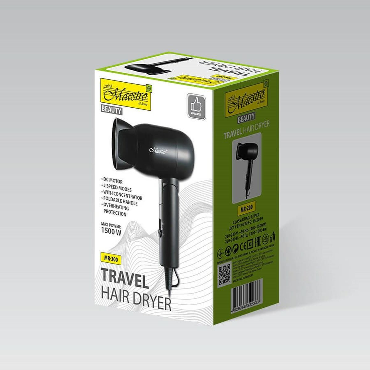 Hairdryer Feel Maestro MR-200 Black 1500 W-2