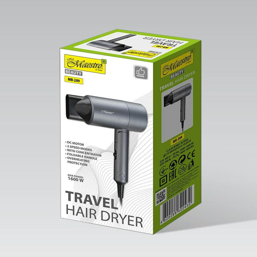 Hairdryer Feel Maestro MR-209 Black Graphite 1600 W-2