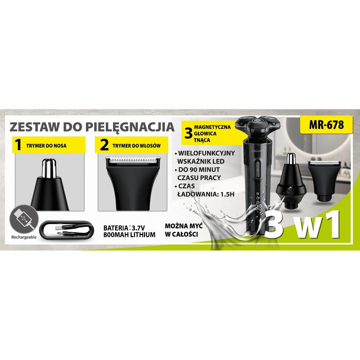 Hair Clippers Feel Maestro MR-678 1 Piece-1