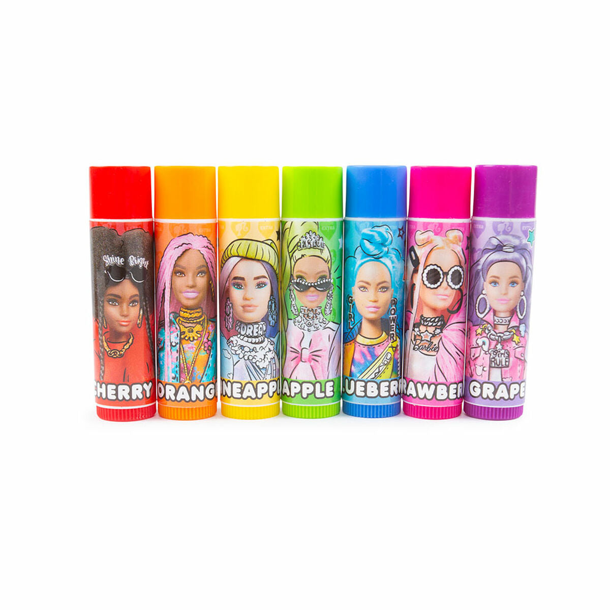 Coloured Lip Balm Barbie Children's 7 Pieces-0