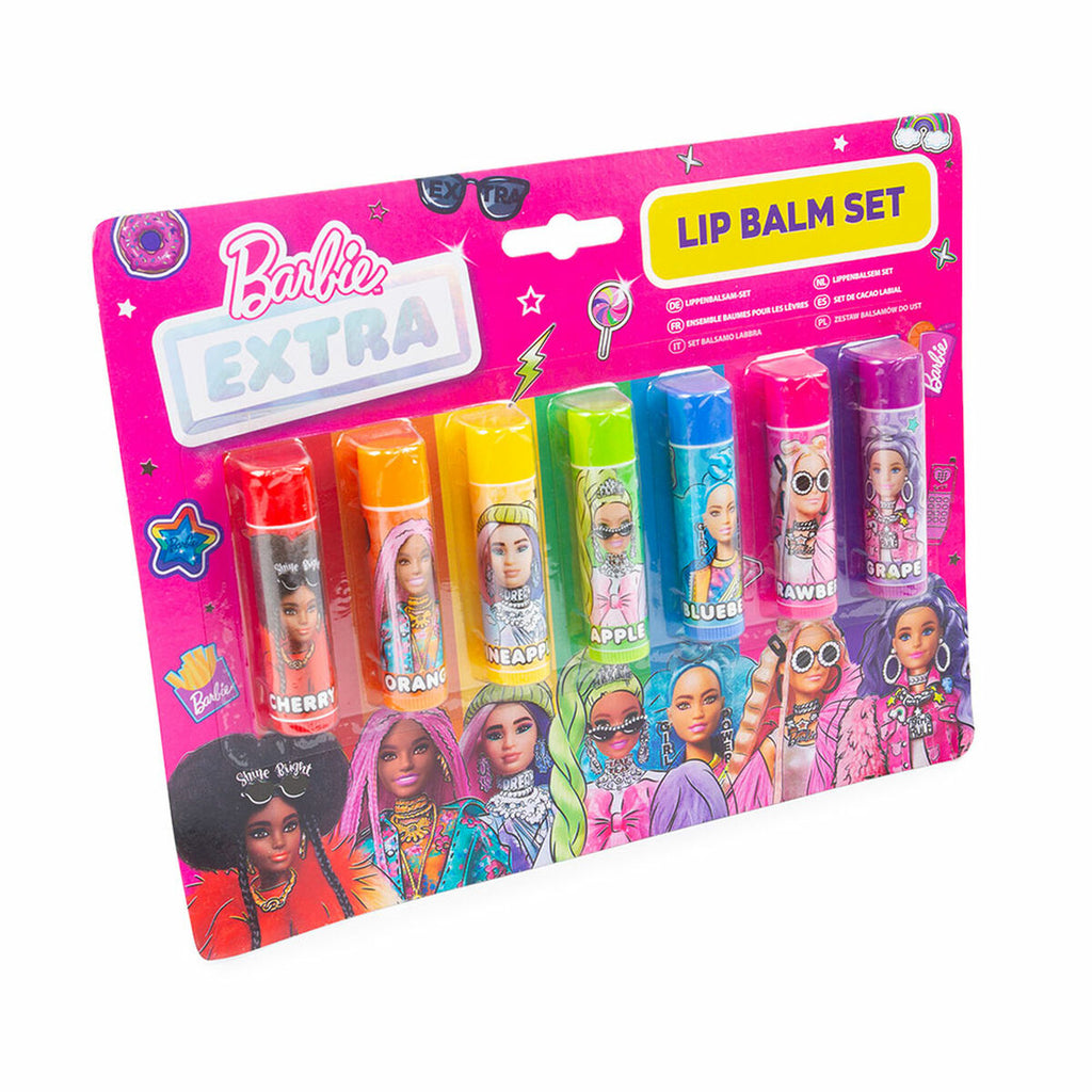 Coloured Lip Balm Barbie Children's 7 Pieces-1