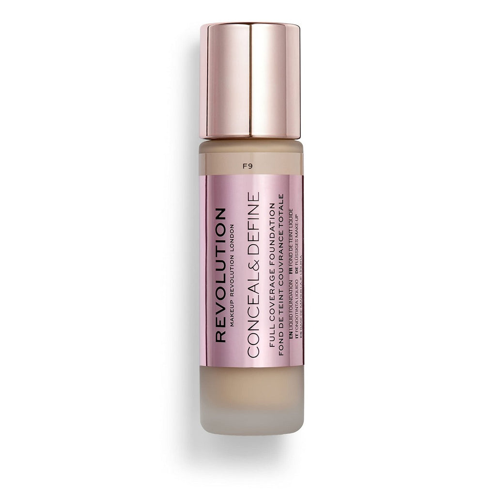 Liquid Make Up Base Revolution Make Up Conceal & Define Nº F9 (23 ml)-5