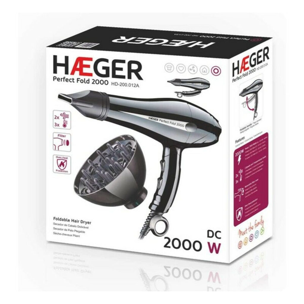 Hairdryer Haeger HD-200.012A 2000W Black 2000 W-4