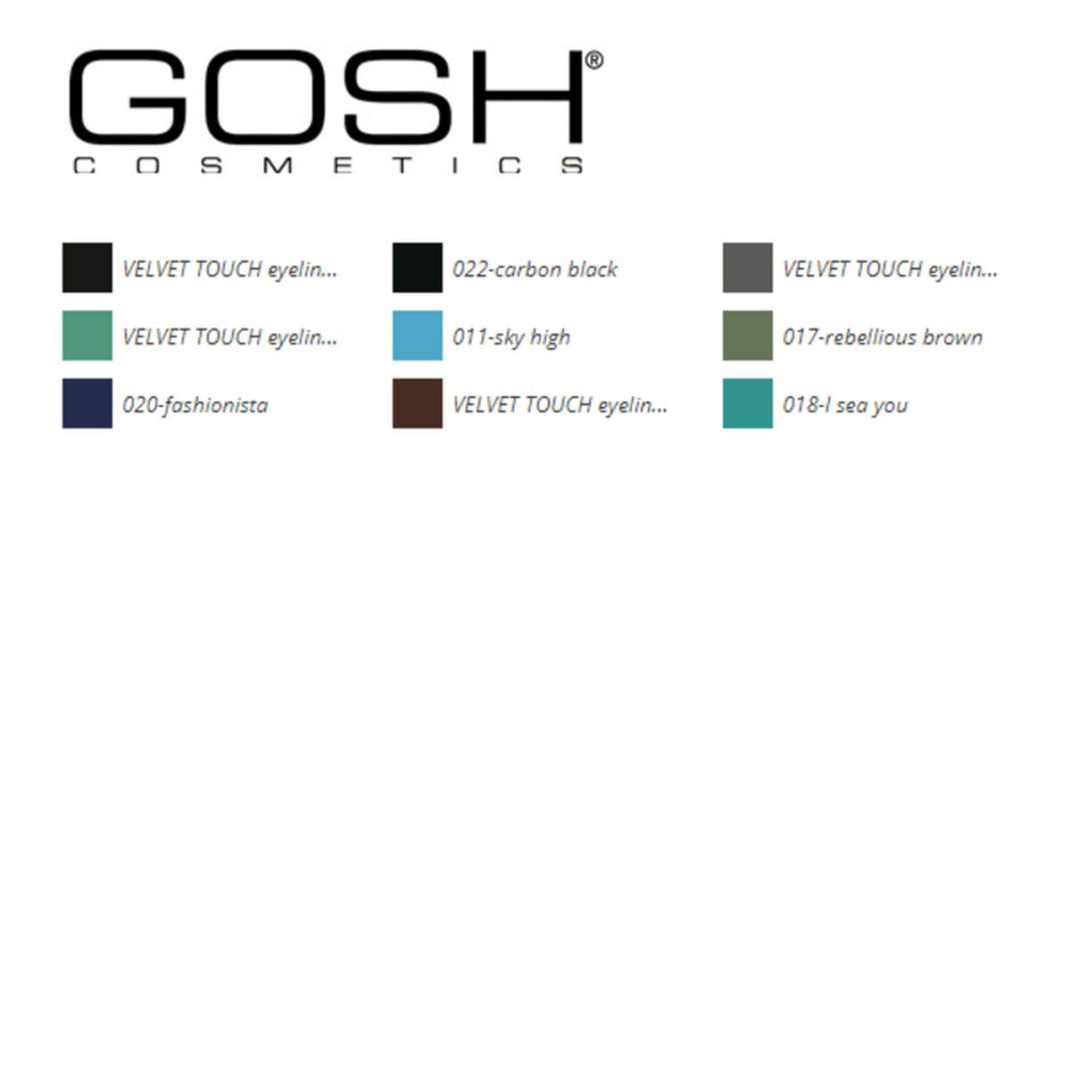 Eyeliner Velvet Touch Gosh Copenhagen (1,2 g)-9