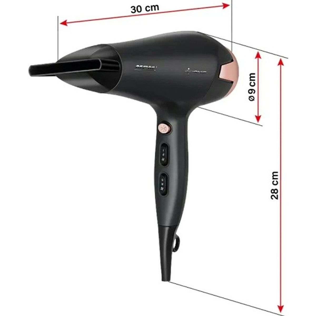 Hairdryer Mpm MSW-24 Black 2500 W-1