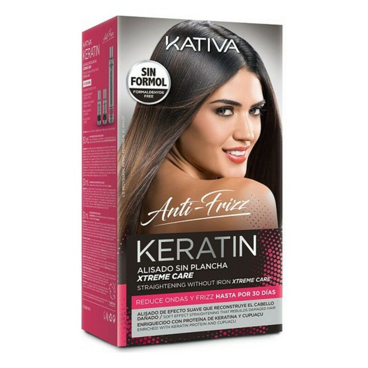 Hair Straightening Treatment Keratin Anti-frizz Xtrem Care Kativa (3 pcs) Damaged hair-0