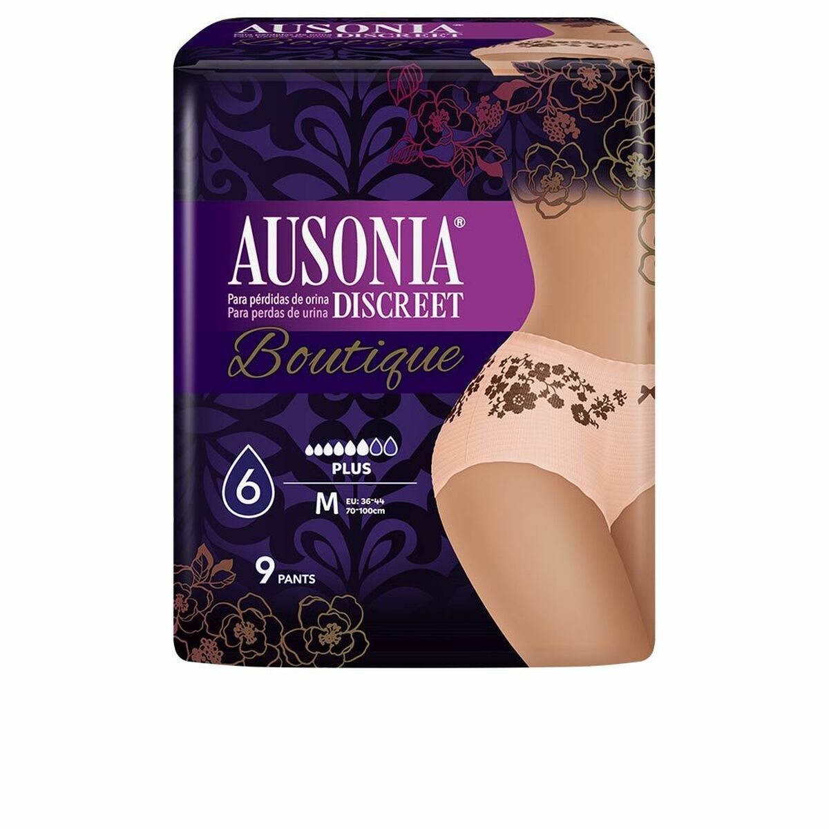 Incontinence Sanitary Pad Ausonia Discreet Boutique M (9 uds)-0