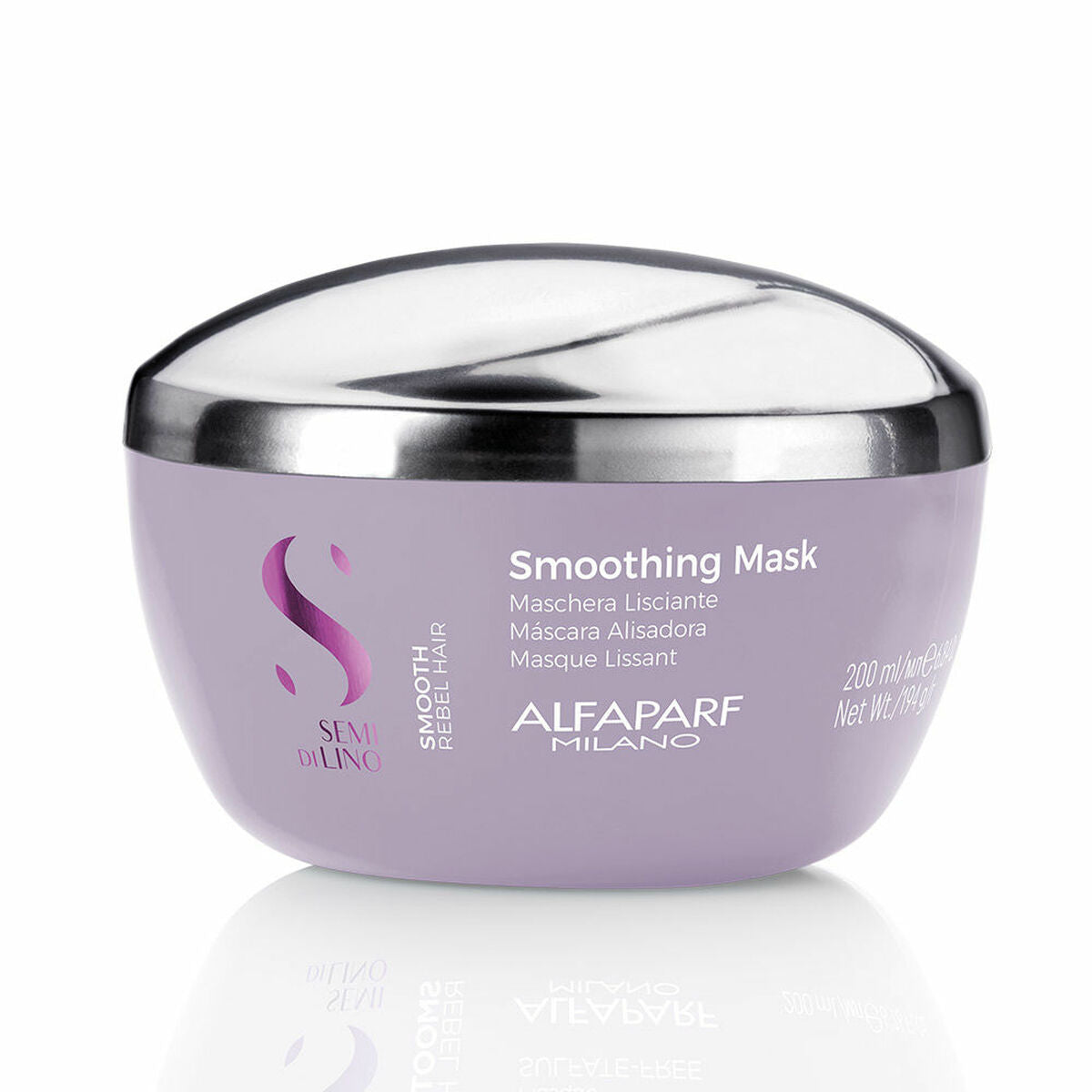 Hair Mask Alfaparf Milano Semi di Lino Smooth Rebel Hair 200 ml Softener-0