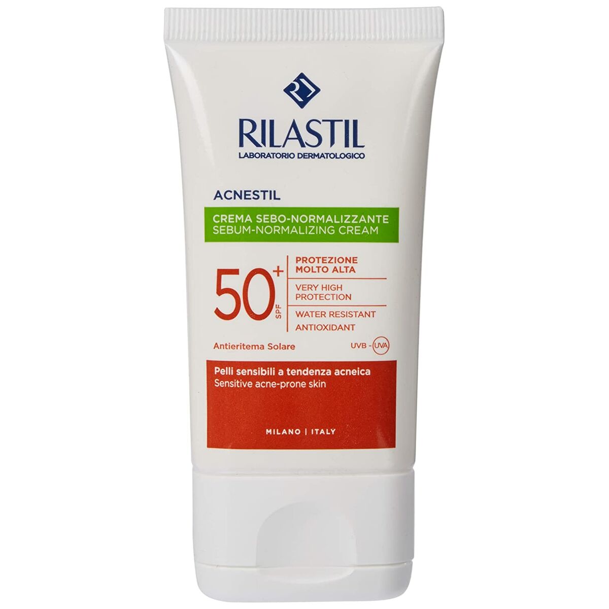 Facial Sun Cream Rilastil Sun System Acnestil Sebum-Regulating Spf 50 (40 ml)-0