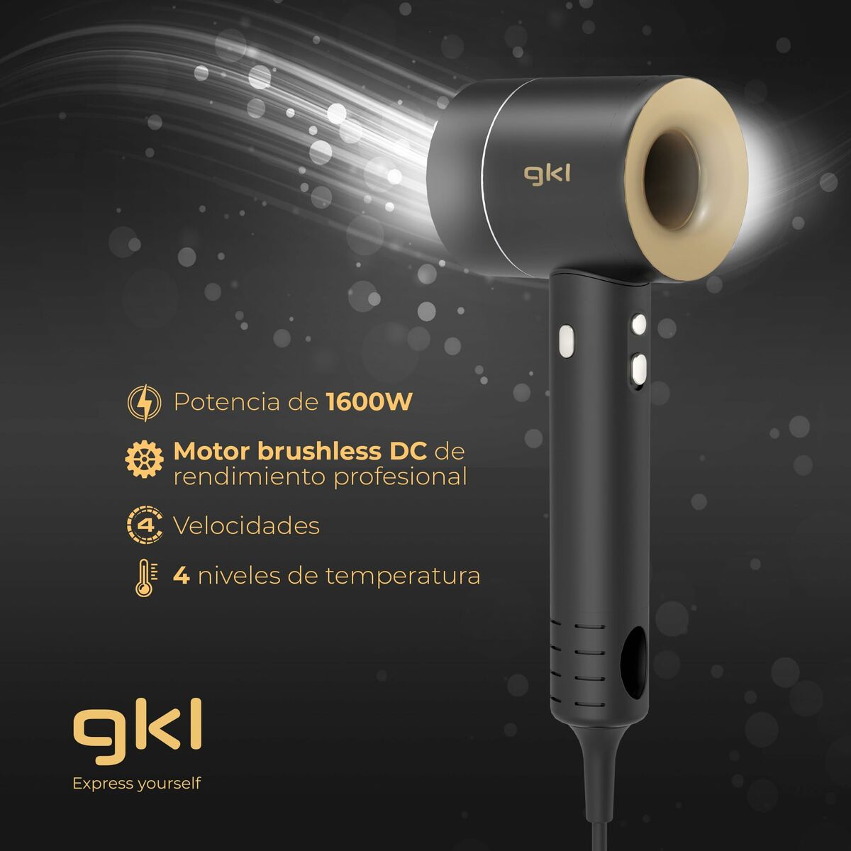 Hairdryer GKL PEARLSENSE 1600 W 2200 W White-8