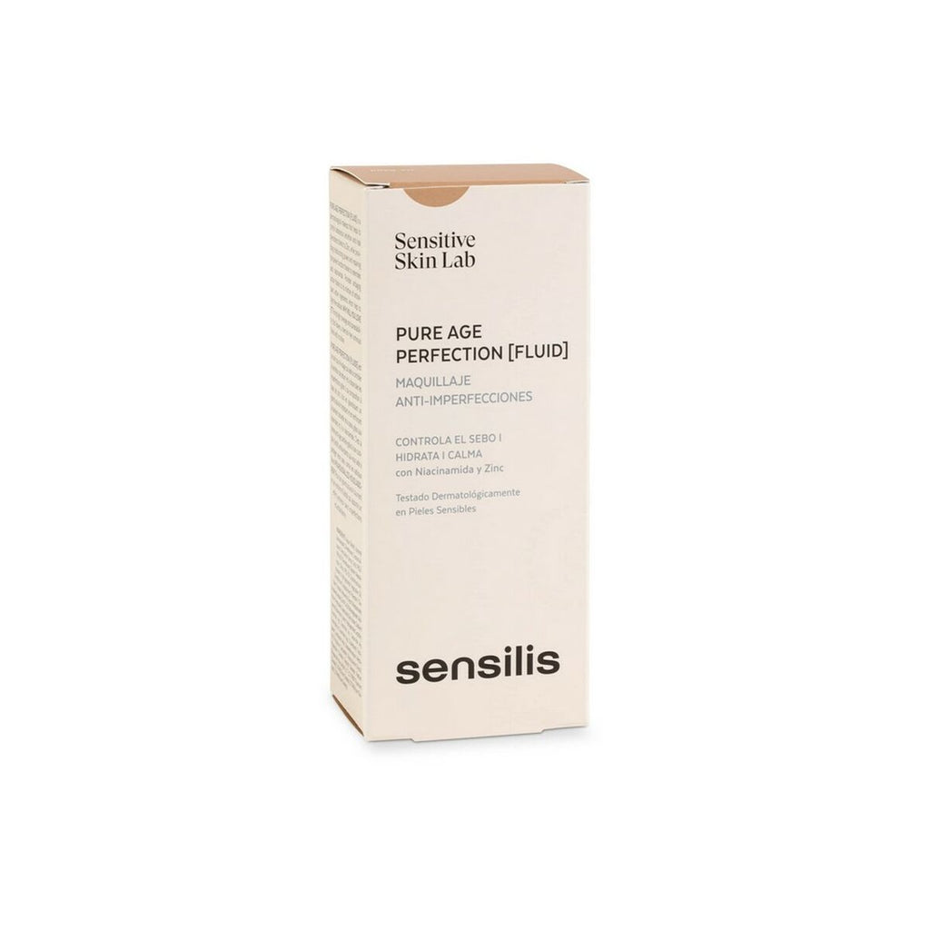 Crème Make-up Base Sensilis Pure Age Perfection 04-pêche Anti-imperfections (30 ml)-1
