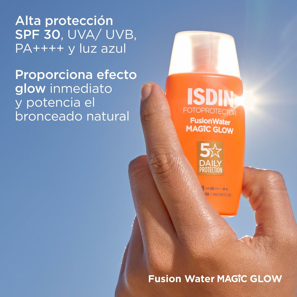 Facial Sun Cream Isdin Fusion Water Magic Glow Spf 30 50 ml-1