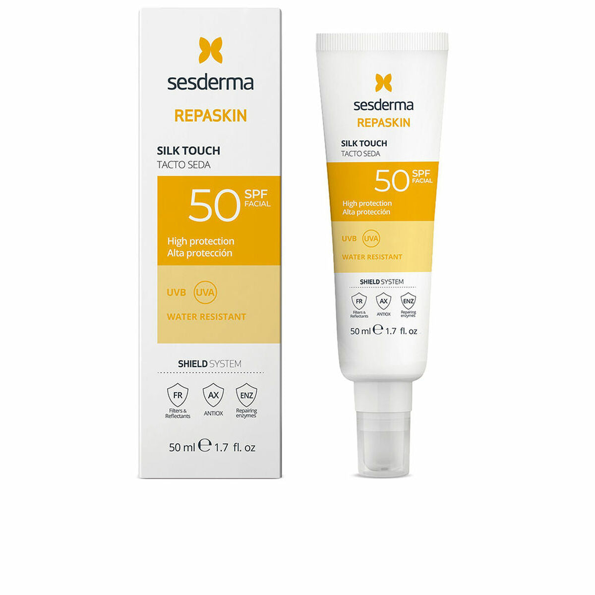 Facial Sun Cream Sesderma REPASKIN Spf 50 50 ml Silky-0