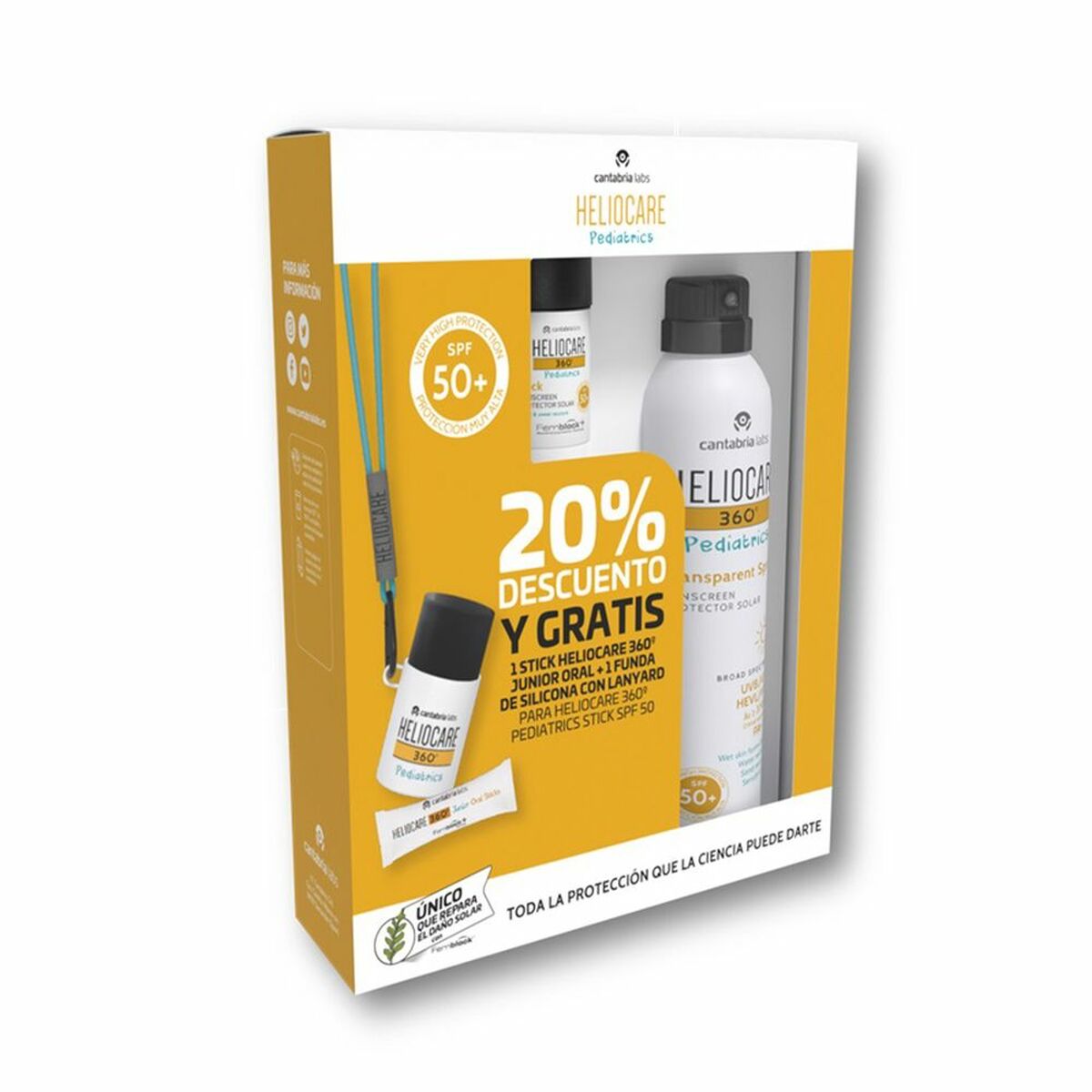 Facial Sun Cream Heliocare Pediatrics Lote 4 Pieces-0