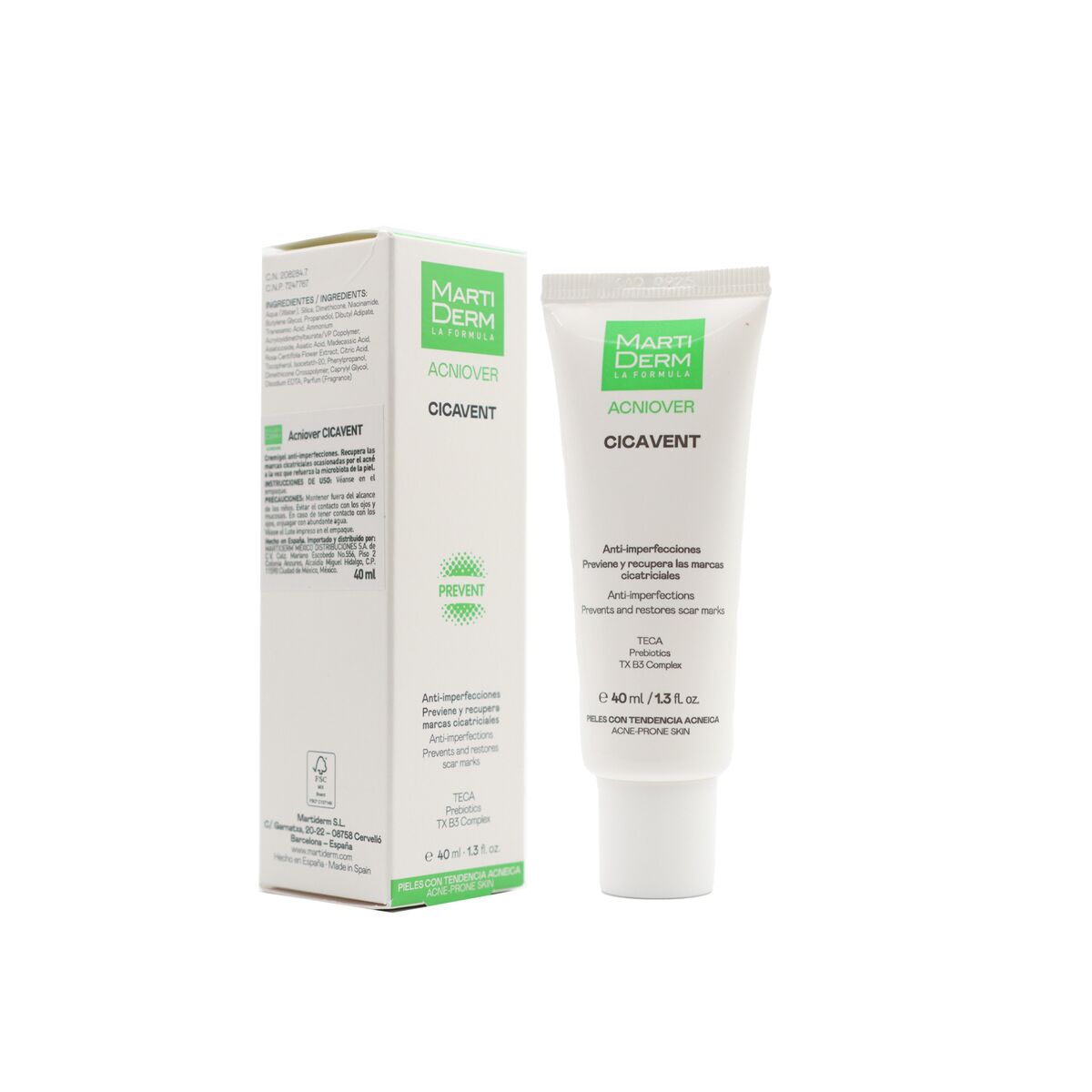 Anti-imperfection Treatment Martiderm Acniover Cicavent 40 ml-0