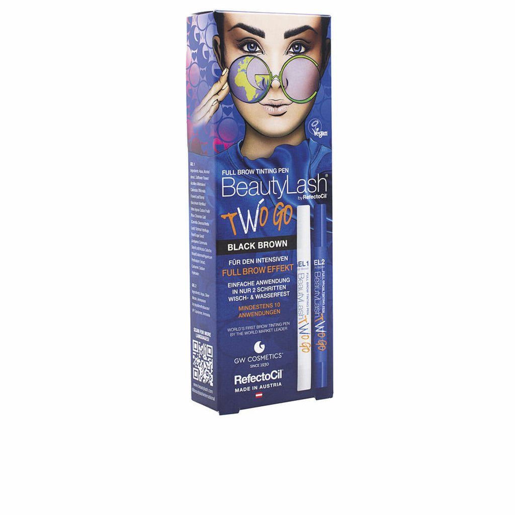 Eyelash Dye RefectoCil BeautyLash Two Go Black Brown 2 Pieces-0
