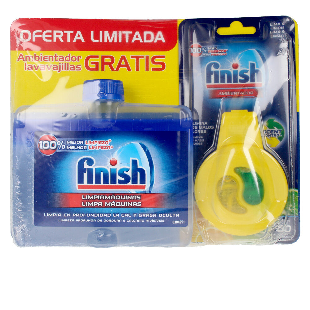 FINISH limpiamáquinas 250 ml + ambientador lavavajillas 2 u-0