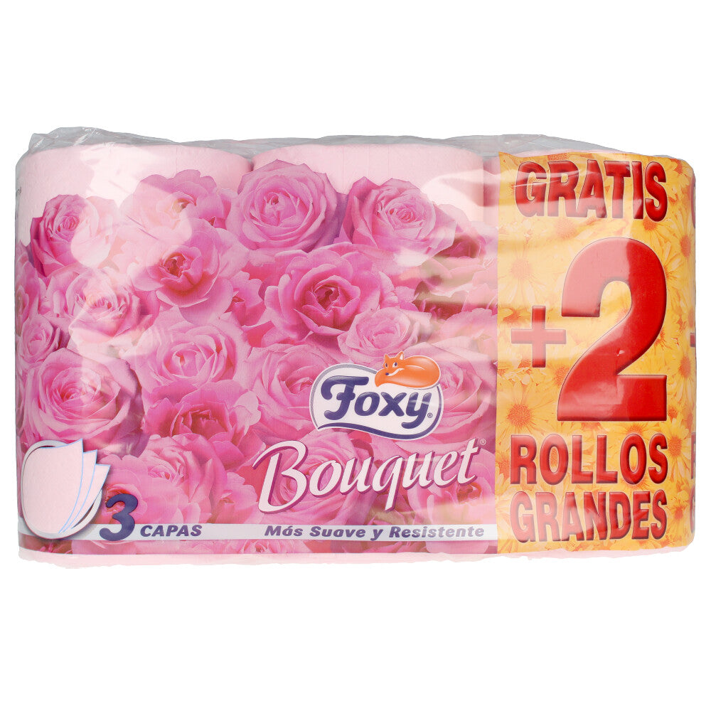 BOUQUET papel higiénico color & perfume 3 capas 6 rollos-0
