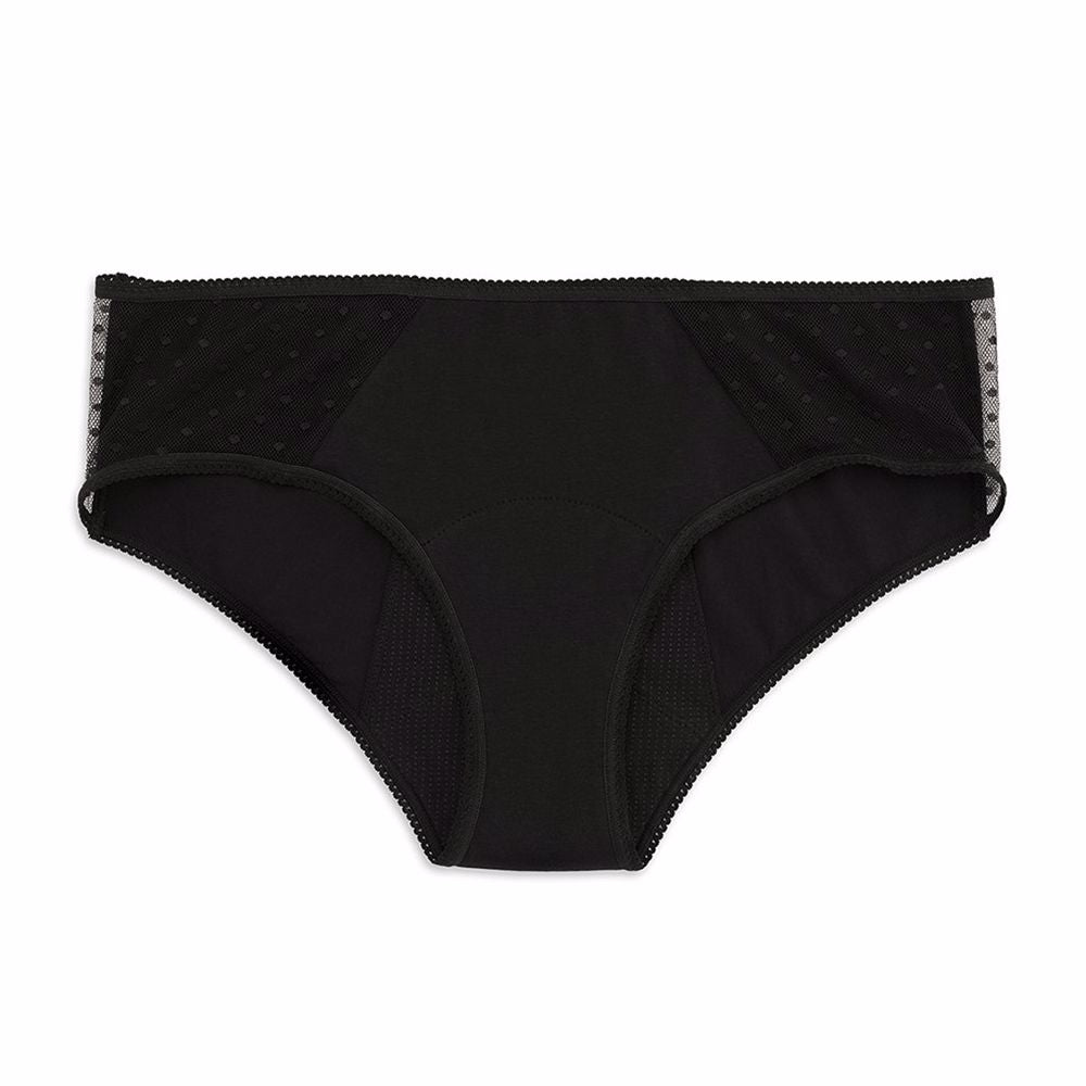 KIWITAS CLASSIC PLUMETI braguitas menstruales negro #S 1u-0