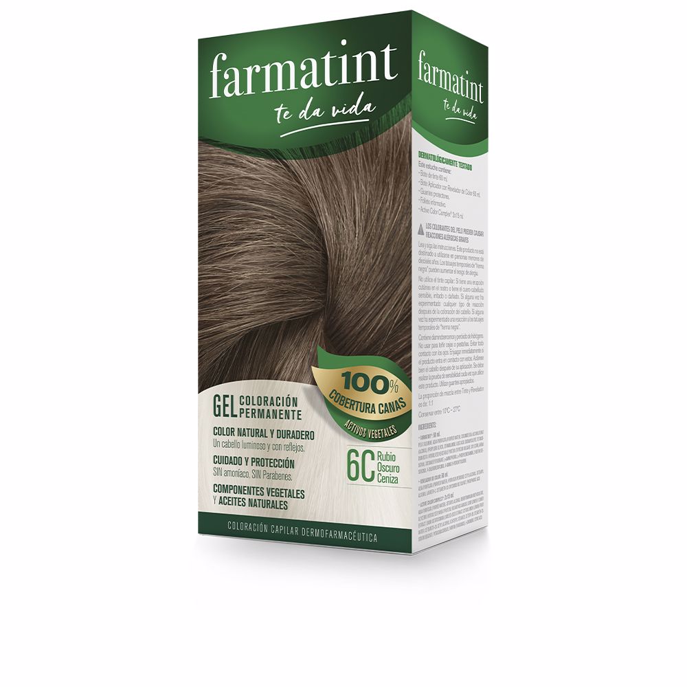 FARMATINT GEL permanent coloring #6c-dark ash blonde 5 units-0