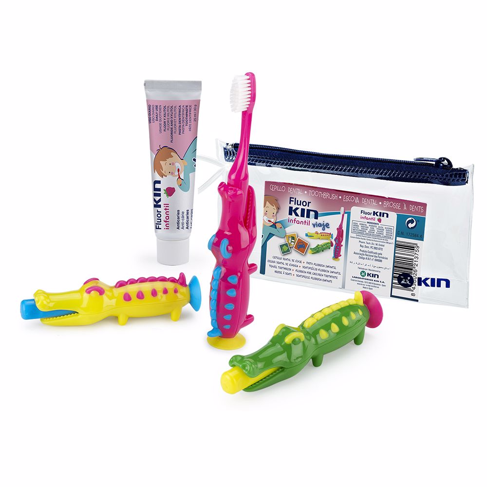 FLUORKIN INFANTIL VIAJE COCODRILO set 3 pz-0