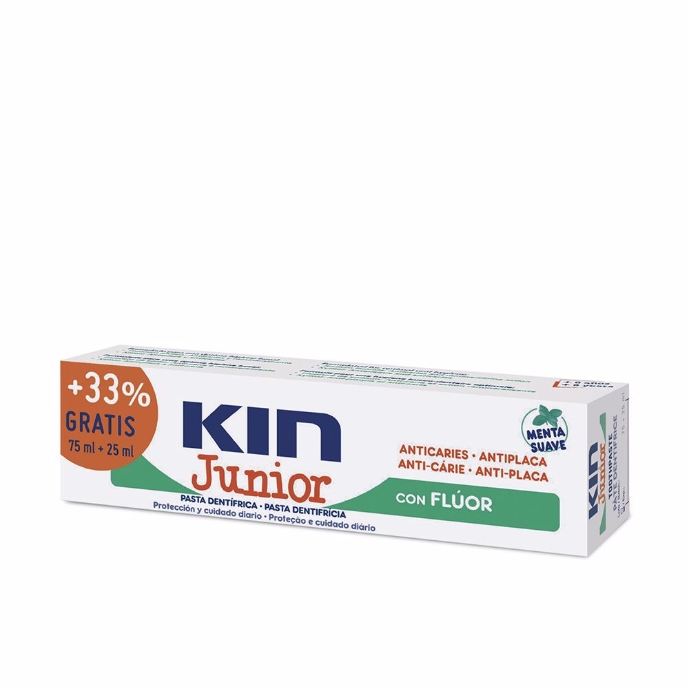 KIN JUNIOR pasta dentífrica anticaries #menta suave 75 + 25 ml-0