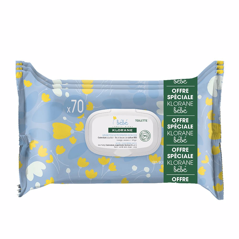 BÉBÉ TOALLITAS LIMPIADORAS SUAVES LOTE 3 x 70 u-0