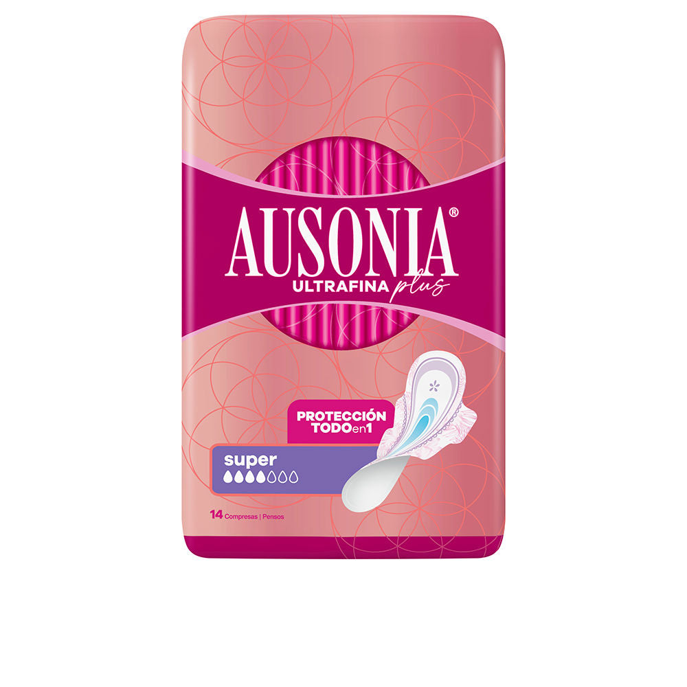 AUSONIA ULTRAFINA PLUS compresas super alas 14 u-0