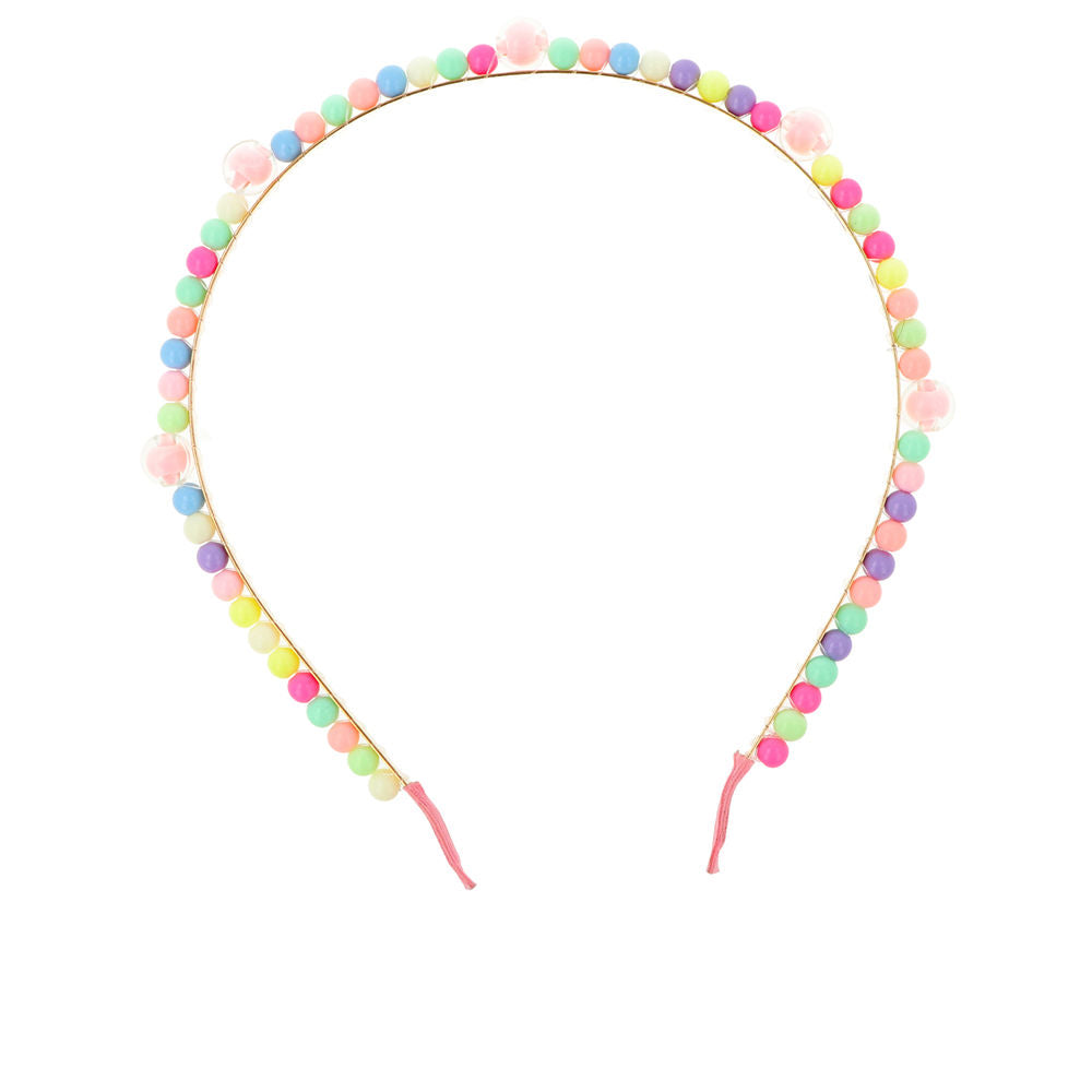 DIADEMA METAL con bolitas de colores 13 x 15, 5 cm 1 u-0