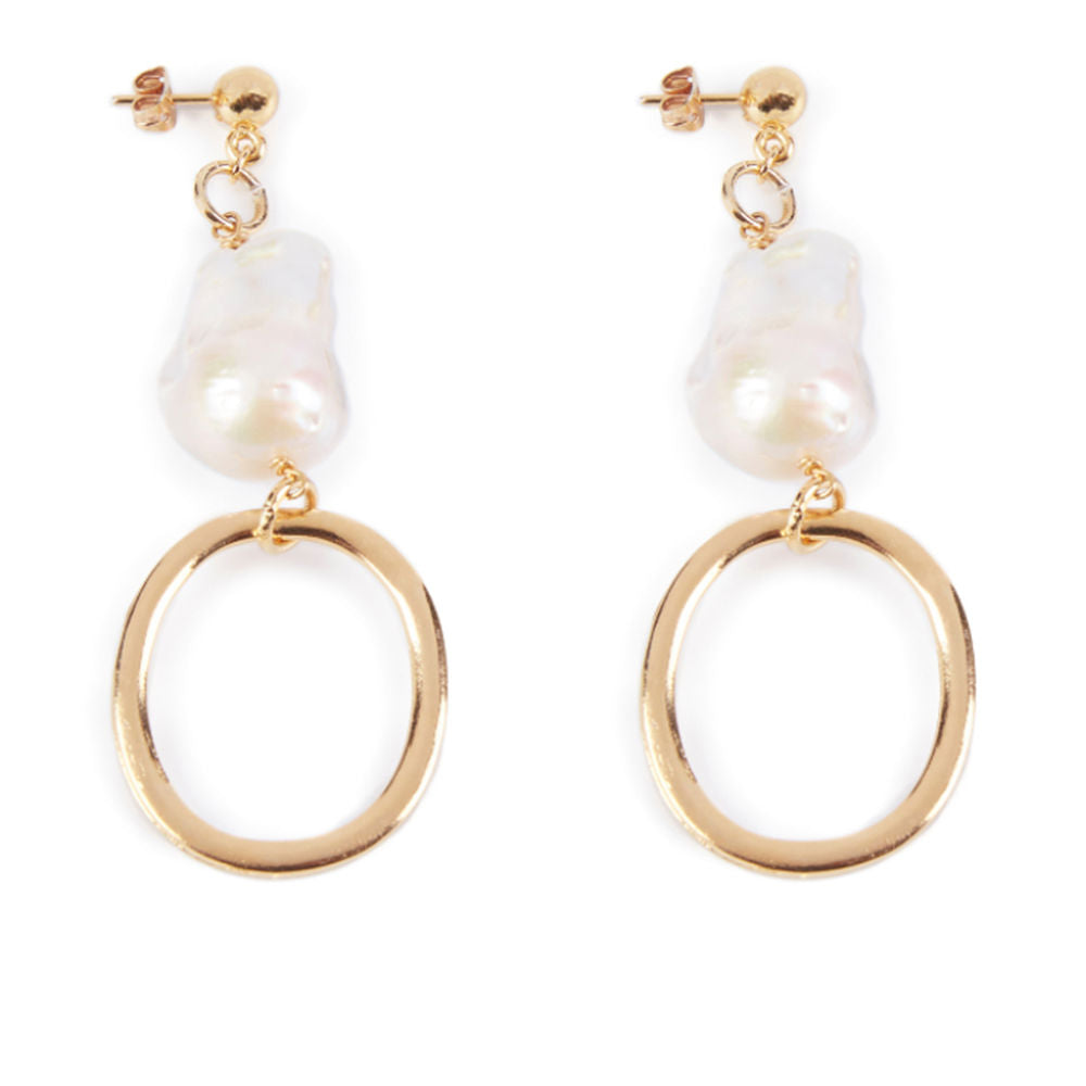 BALBOA LONG earrings #shiny gold 1 u-0