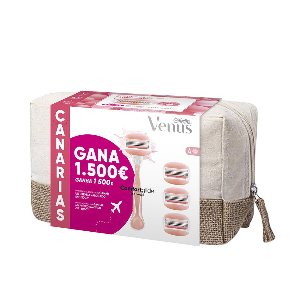 GILLETTE VENUS SPA BREEZE CANARIAS TOILETRY BAG machine + 4 refills-0